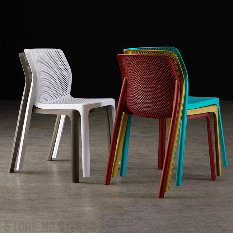 Nordic fashion hollow leisure chair backrest stool plastic adult modern minimalist lazy creative home restaurant